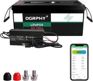 2. OGRPHY 36V Lithium Trolling Motor Battery