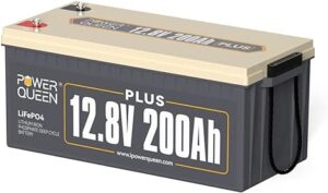 4. Power Queen 12V 200Ah PLUS LiFePO4 RV Battery