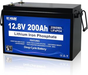 8. DC HOUSE 12V 200Ah Lithium LiFePO4 Battery for RV