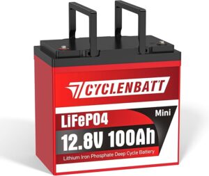 3. CYCLENBATT 12V 100Ah Lithium Battery for Trolling Motor