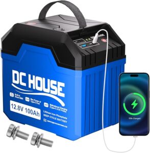 5. DC HOUSE 12V 100Ah Lithium Battery for Trolling Motor