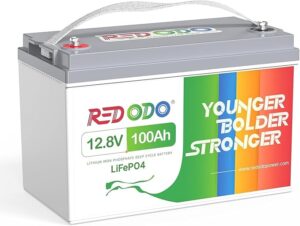 6. Redodo 12V 100Ah Lithium Battery for Trolling Motor