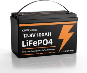 8. GRNOE 12V 100Ah Lithium Battery for Trolling Motor