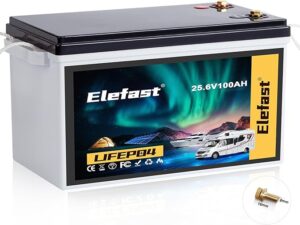 2. Elefast 24 Volt 100Ah Lithium Trolling Motor Battery