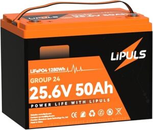 6. LIPULS 24V 50Ah LiFePO4 Lithium Trolling Motor Battery