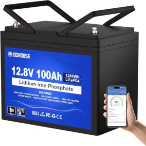 2. DC HOUSE 12V 100Ah Lithium Battery for Boat