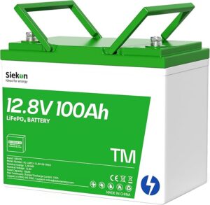 6. SIEKON 12V 100Ah Lithium Battery for Boat