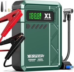 8. YESPER Jump Starter with Air Compressor