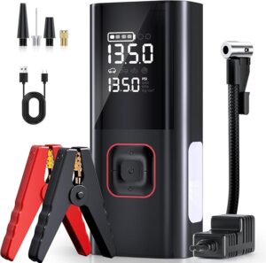 9. Hudojer Jump Starter with Air Compressor